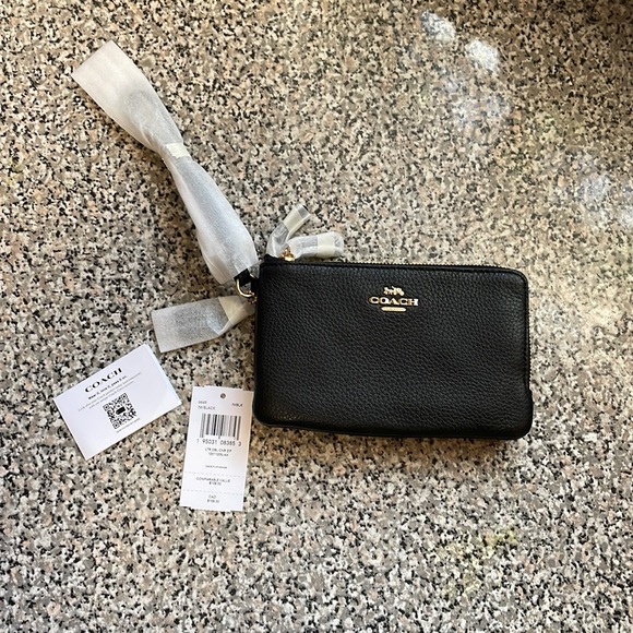 NWT Coach Double Corner Zip Wristlet - Picture 4 of 6